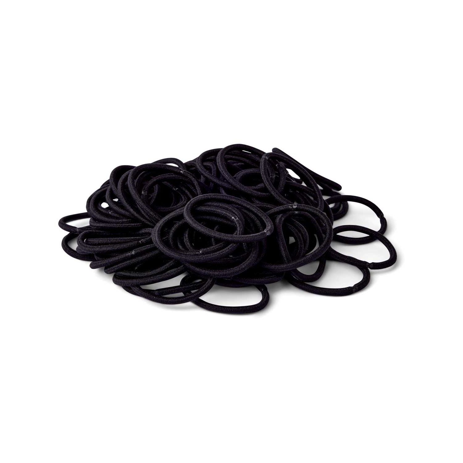 Boots thick ponybands black pack of 100 (British brand)