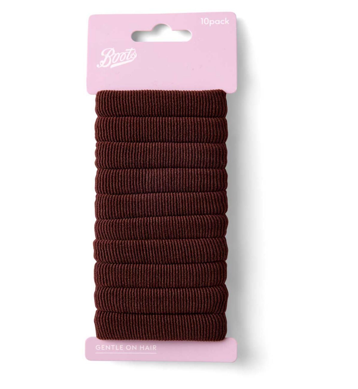 Boots textured hair pony bands brown 10s, imported from the UK