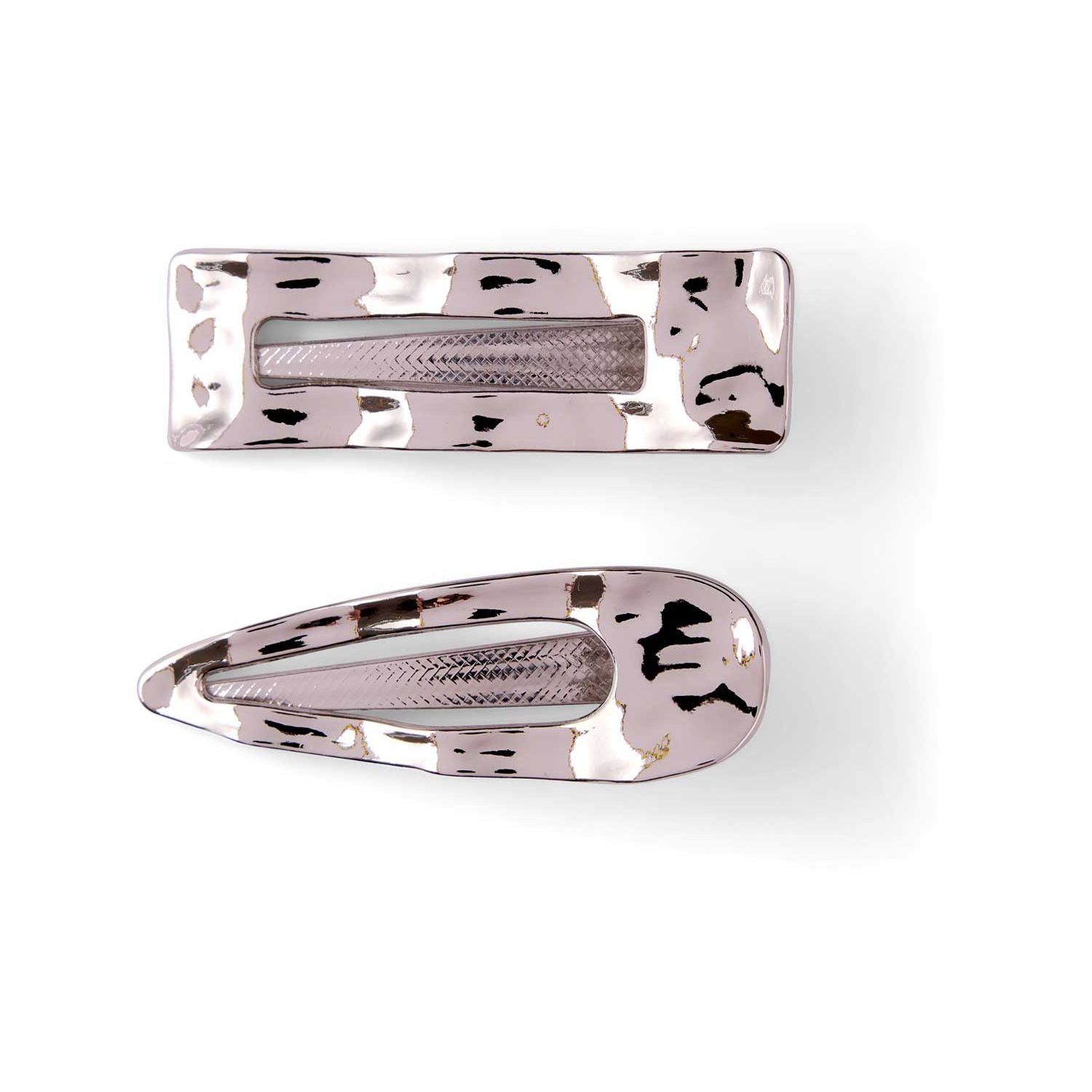 Boots silver hair clips 2 pack - British product