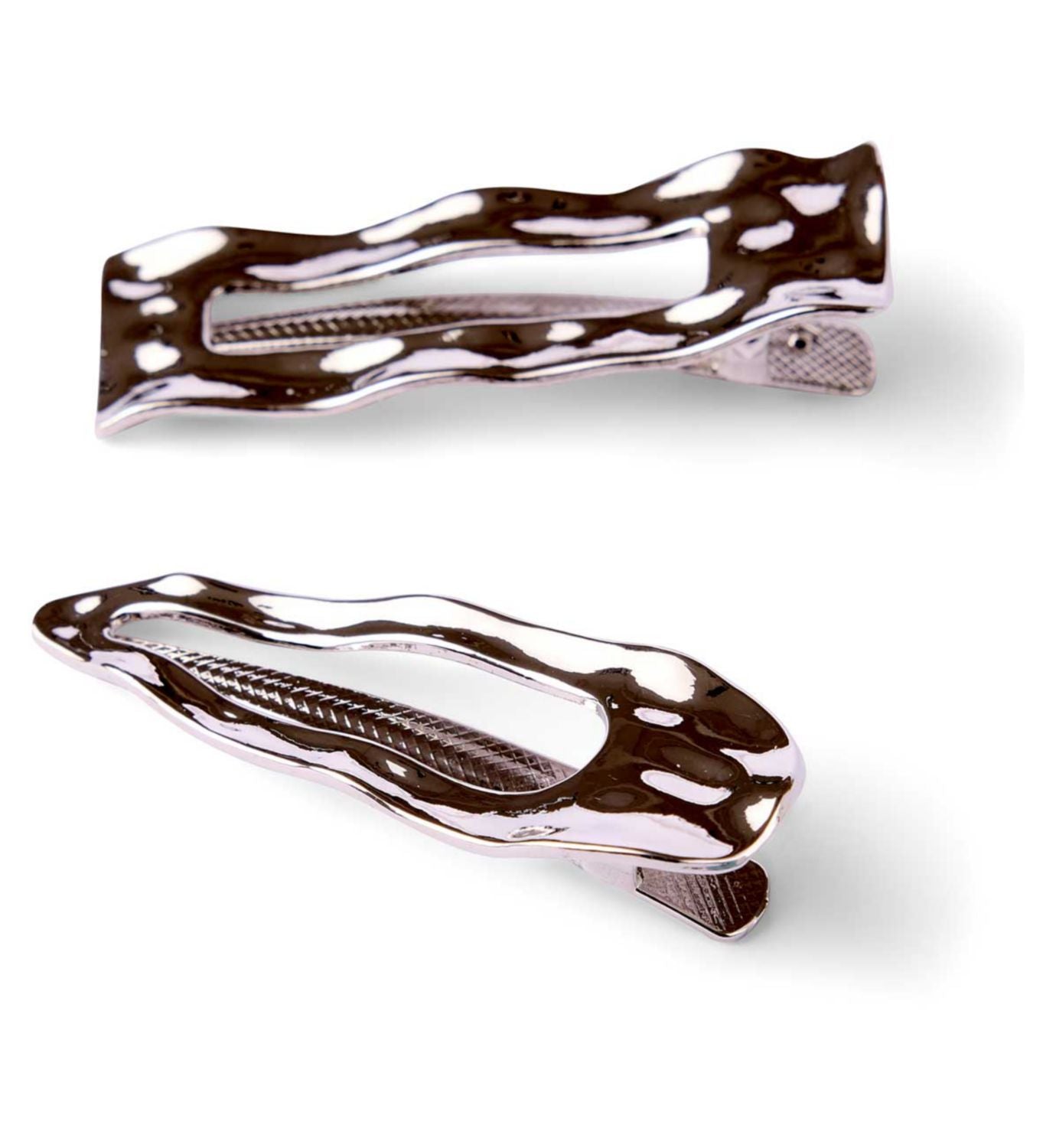 Boots silver hair clips 2 pack - British product