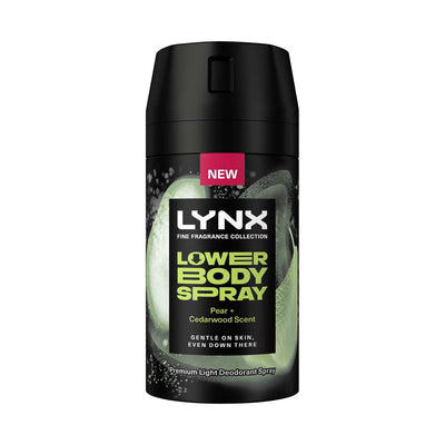 Boots Lynx Fine Fragrance Pear Cedarwood Lower Body Spray 100ml- Buy online at McGrocer