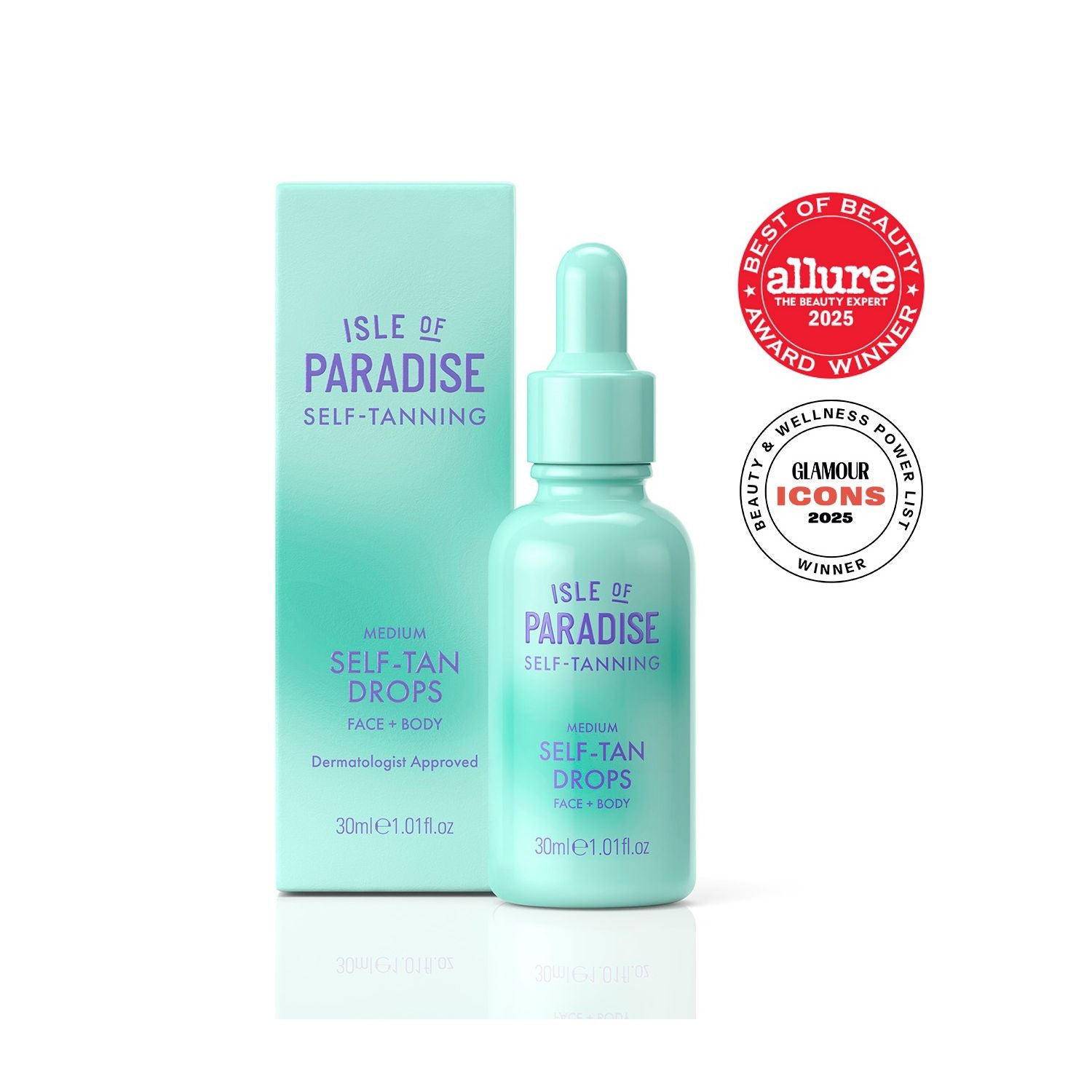 Isle of Paradise self tan drops medium 30ml, UK version