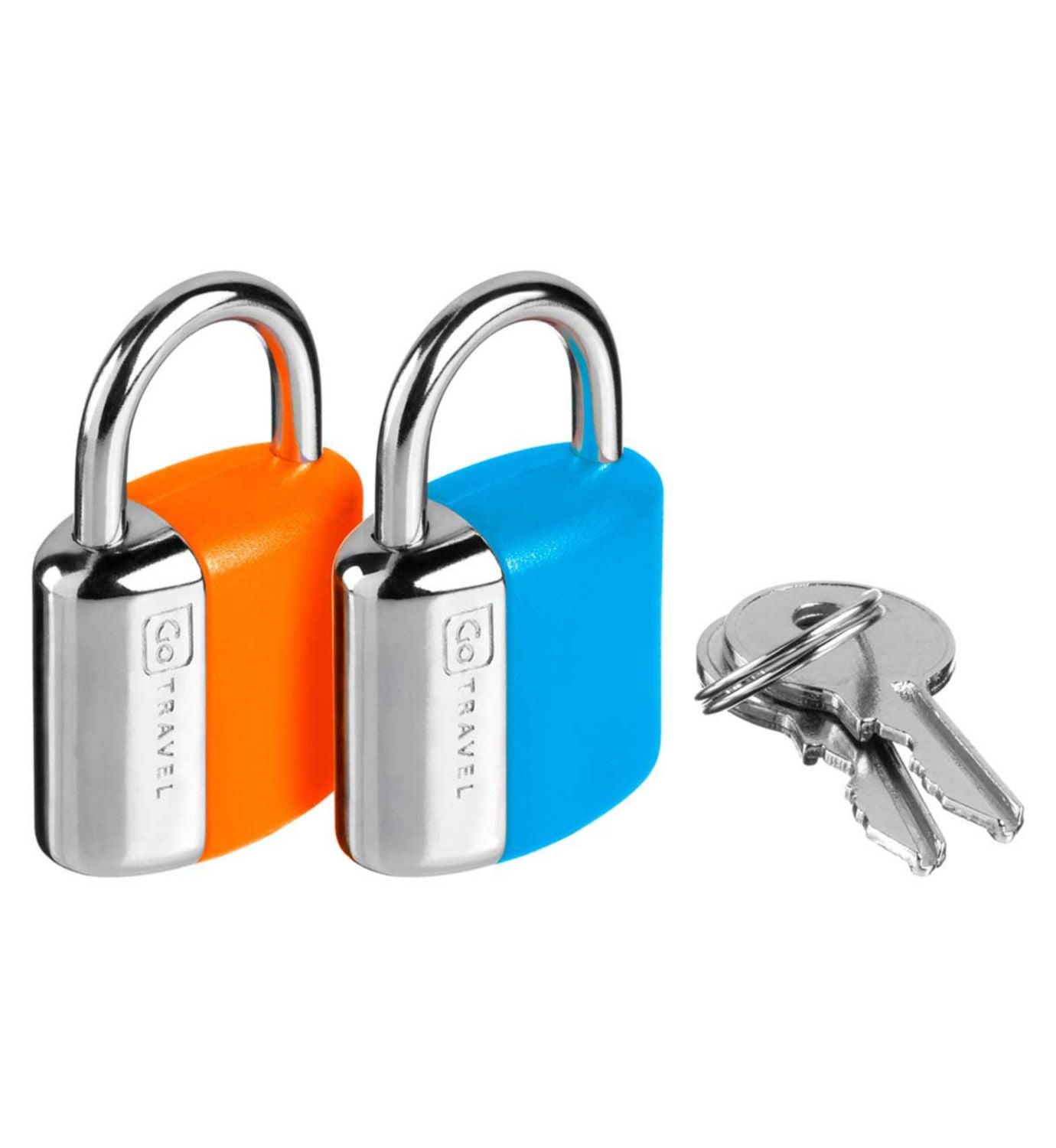 Go Travel mini key padlock blue orange (British brand)