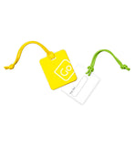 Go Travel luggage tags twin pack yellow green (British brand)