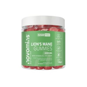 Novomins Lion's Mane gummies orange flavour 60s, imported from the UK