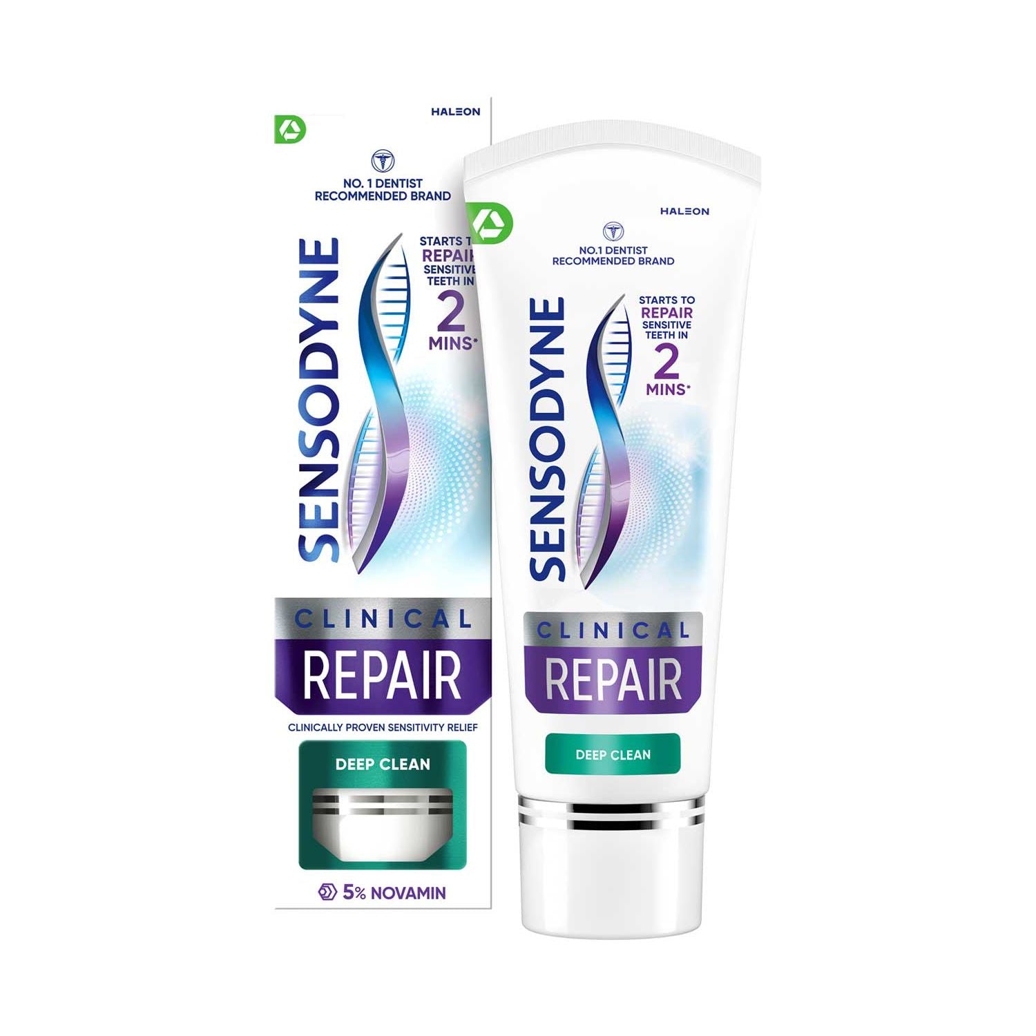 Sensodyne Clinical Repair Deep Clean toothpaste 75ml (British brand)