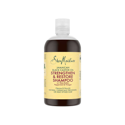 Boots SheaMoisture Jamaican Black Castor Oil Strength & Restore Shampoo 384ml- Buy online at McGrocer