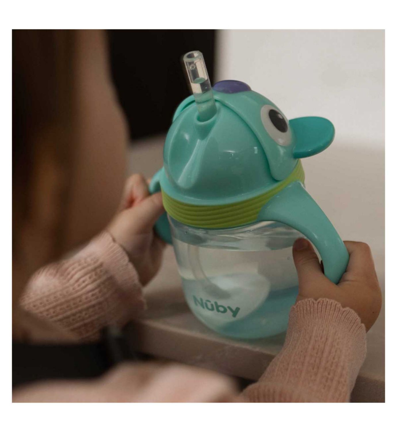 Nuby Character Cup baby cup with weighted straw 8oz, imported from the UK