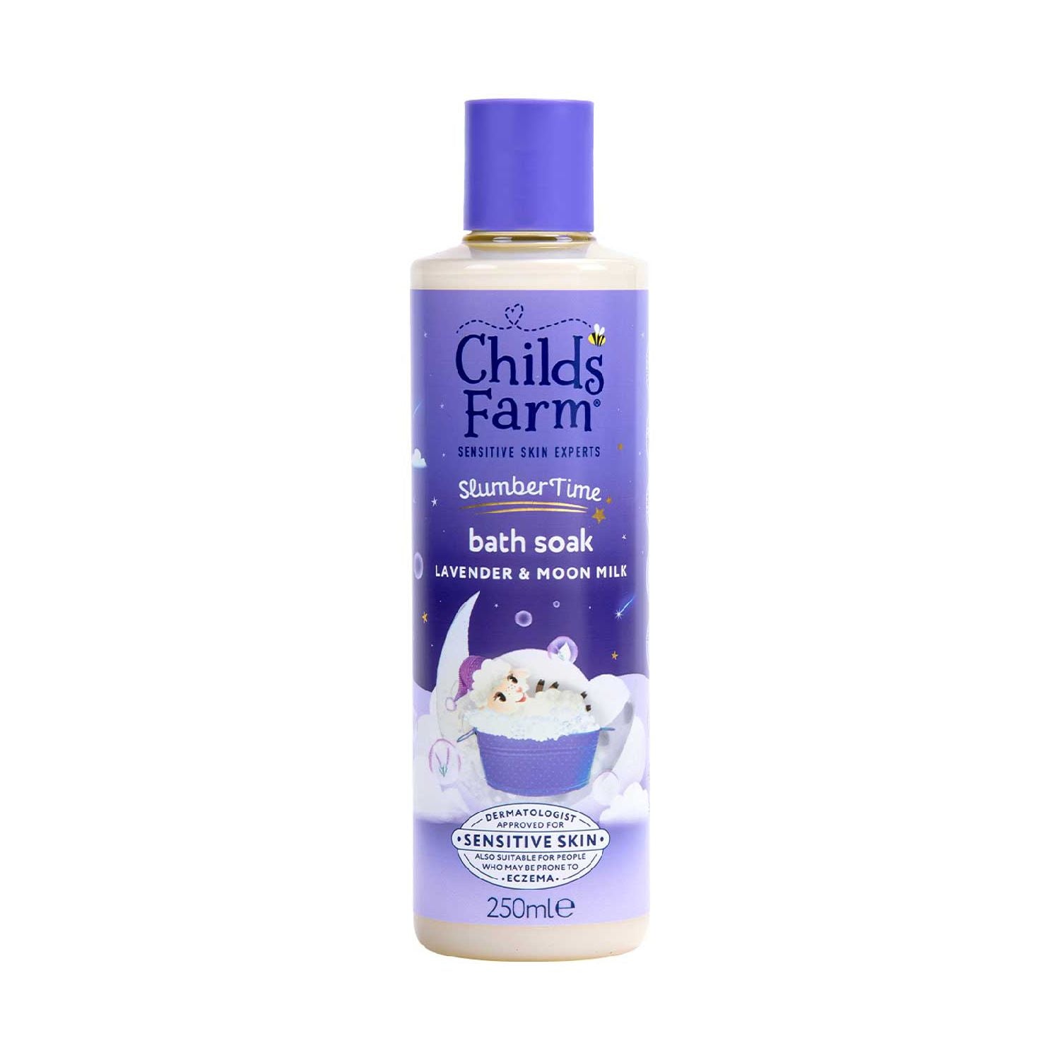 Childs Farm bath soak lavender moon milk 250ml, UK version