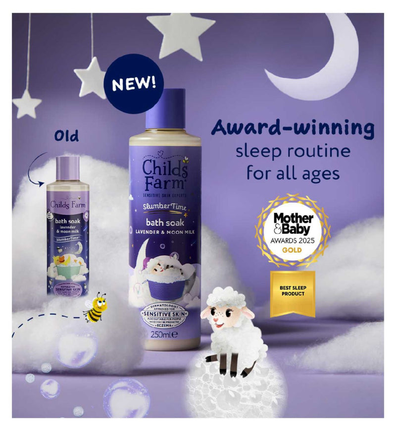Childs Farm bath soak lavender moon milk 250ml, UK version