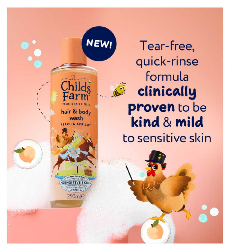 Childs Farm hair & body wash Peach & Apricot 250ml - British product