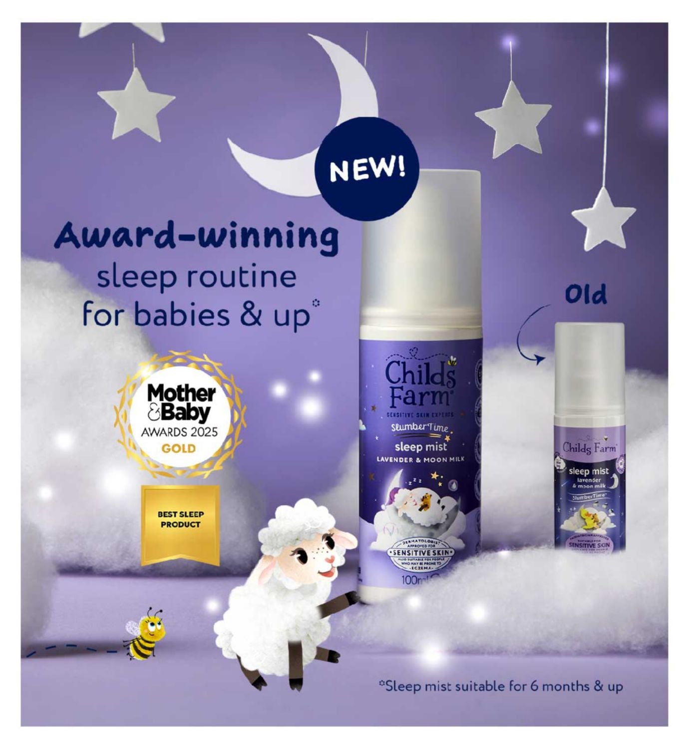 Childs Farm SlumberTime Sleep Mist Lavender Moon Milk 100ml - British product