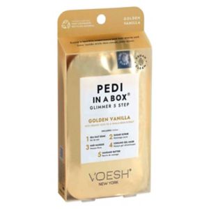 Voesh Pedi in a Box 5 Schritte Glimmer Golden Vanilla Spa Kit