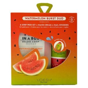Voesh Watermelon Burst Duo Pedicure Set with Nail Stickers