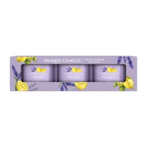 Yankee Candle Mini bougies votives remplies Citron Lavande Bougie 37g x 3