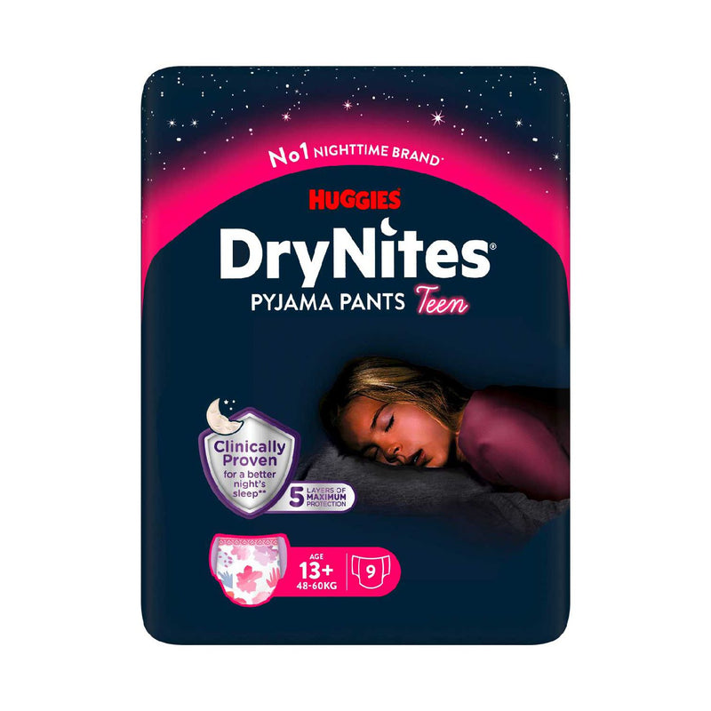 Huggies DryNites bedwetting pants for girls 13+ 49-60kg - British product