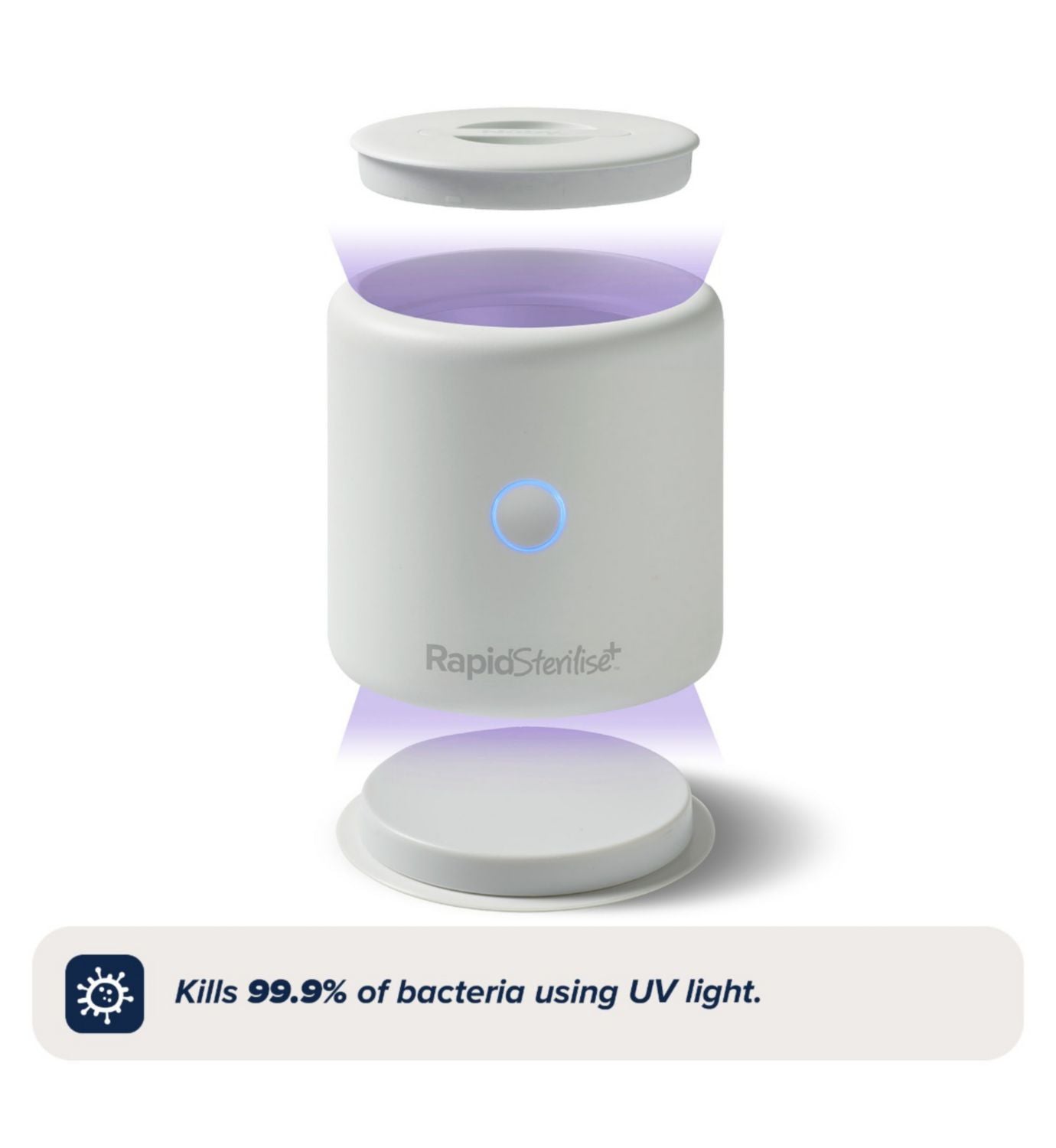 Nuby RapidSterilise Plus UV steriliser, imported from the UK