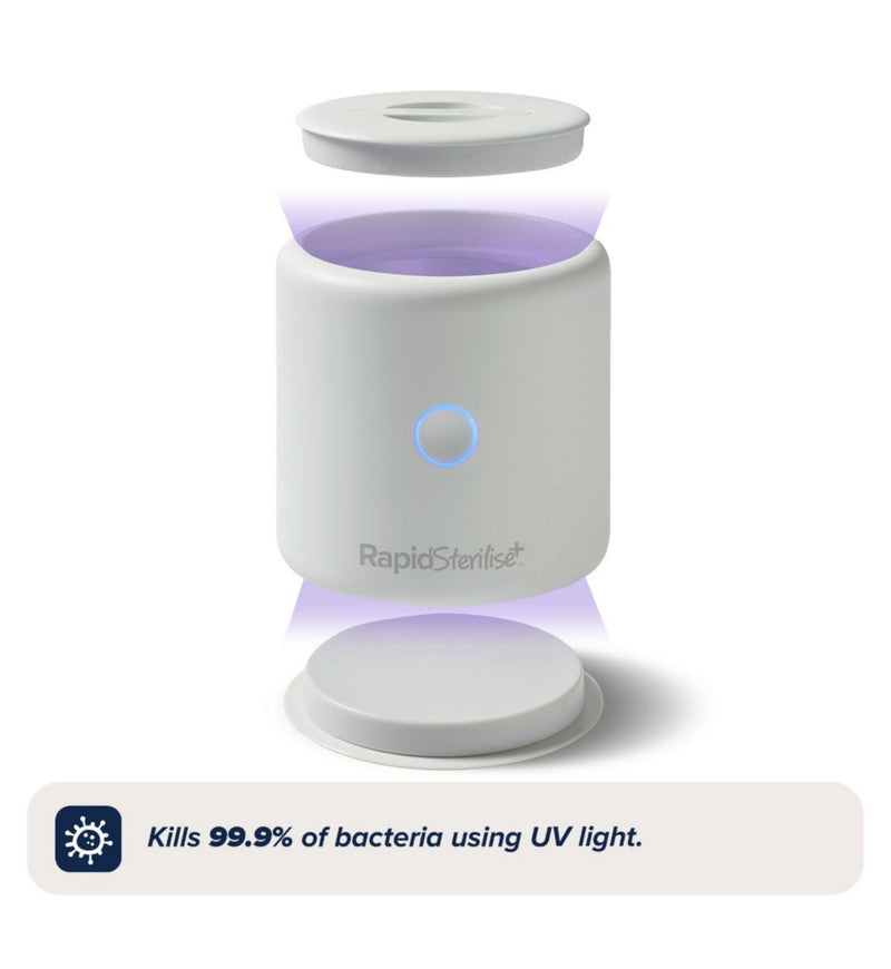 Nuby RapidSterilise Plus UV steriliser, imported from the UK