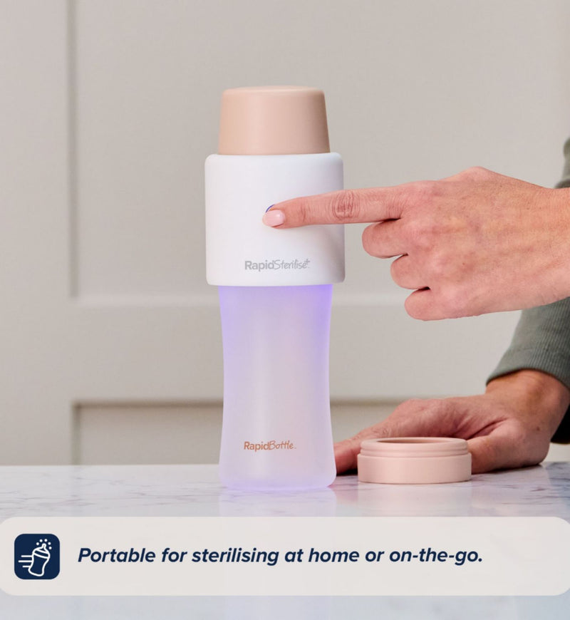 Nuby RapidSterilise Plus UV steriliser, imported from the UK