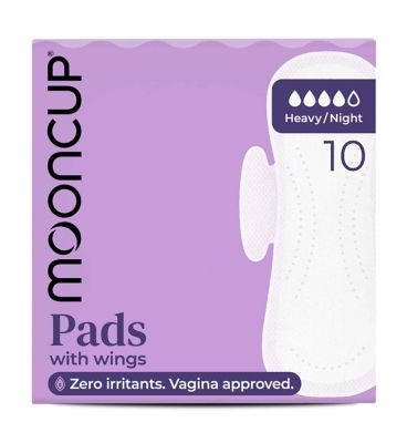 Mooncup 10 Heavy  Night Pads with Wings