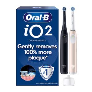 Oral-B iO2 electric toothbrush duo pack, imported from the UK