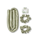 Silk Addict Heatless Curler Set Olive Green One Size (British brand)