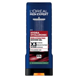 Boots L'Oréal Men Expert Power Age Hyaluronic Shower Gel 400ML- Buy online at McGrocer