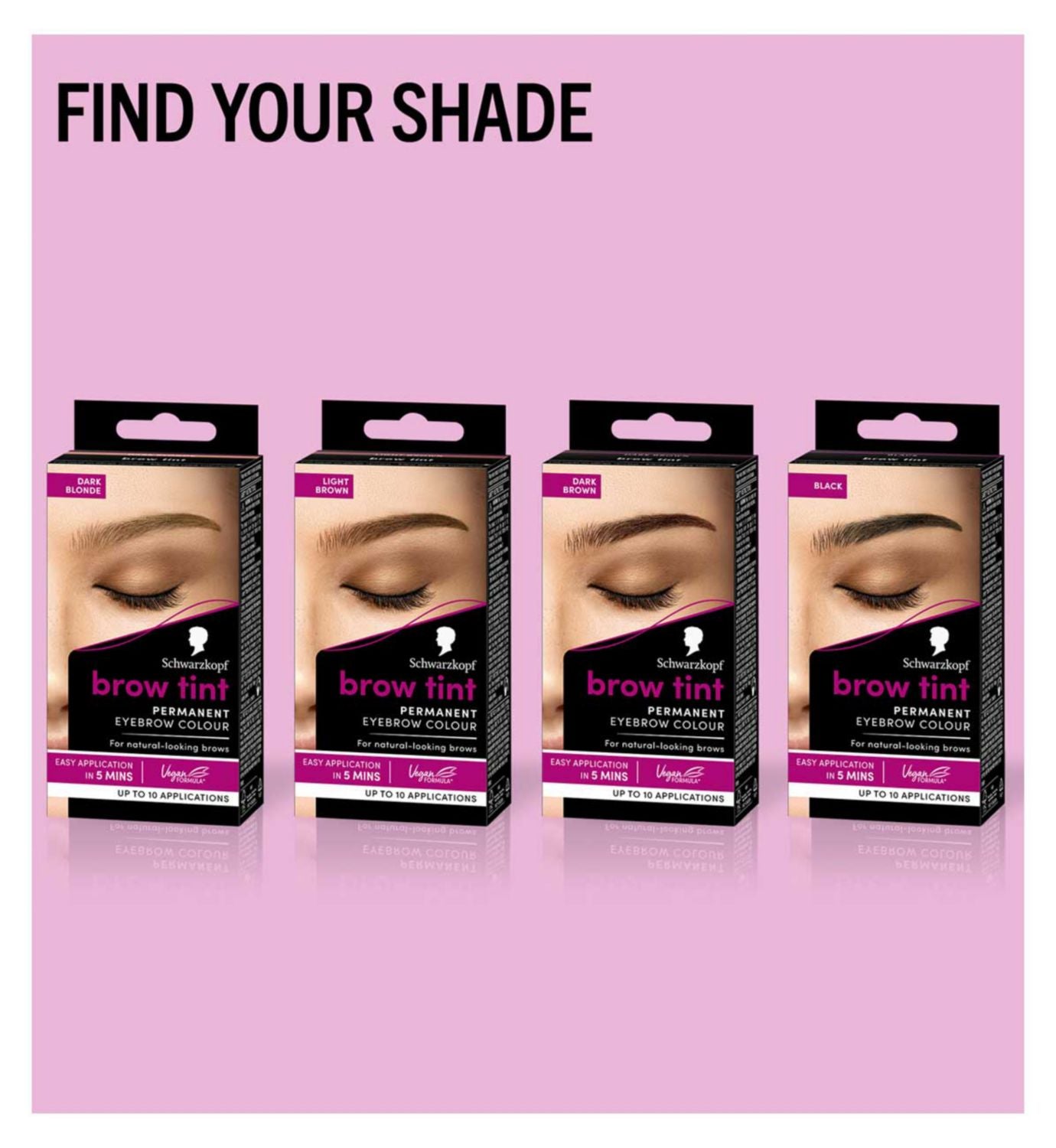Schwarzkopf brow tint Black, imported from the UK