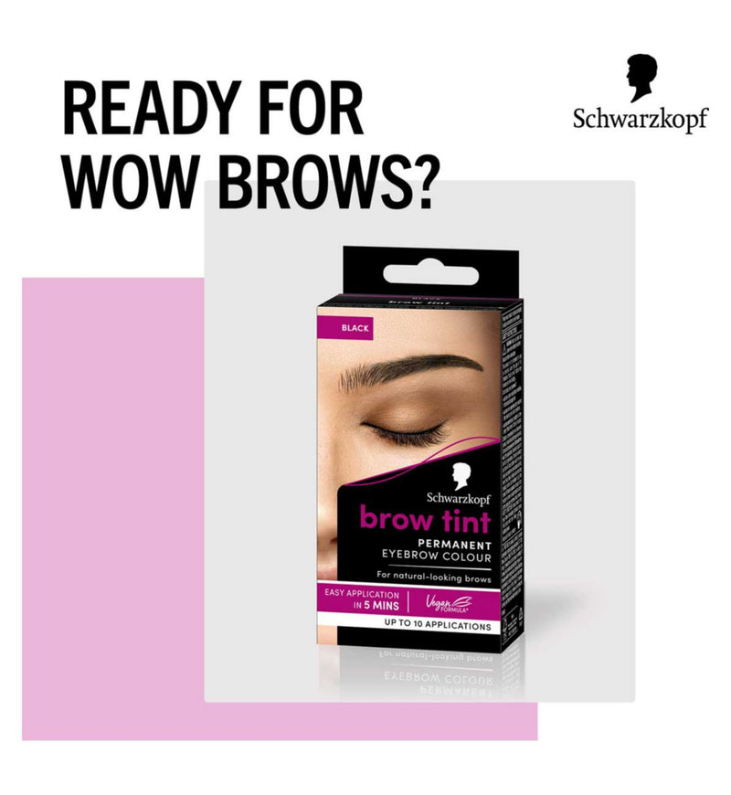 Schwarzkopf brow tint Black, imported from the UK