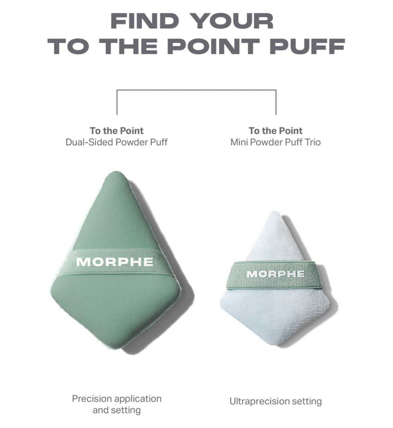 Morphe To The Point Mini Powder Puffs Trio, imported from the UK