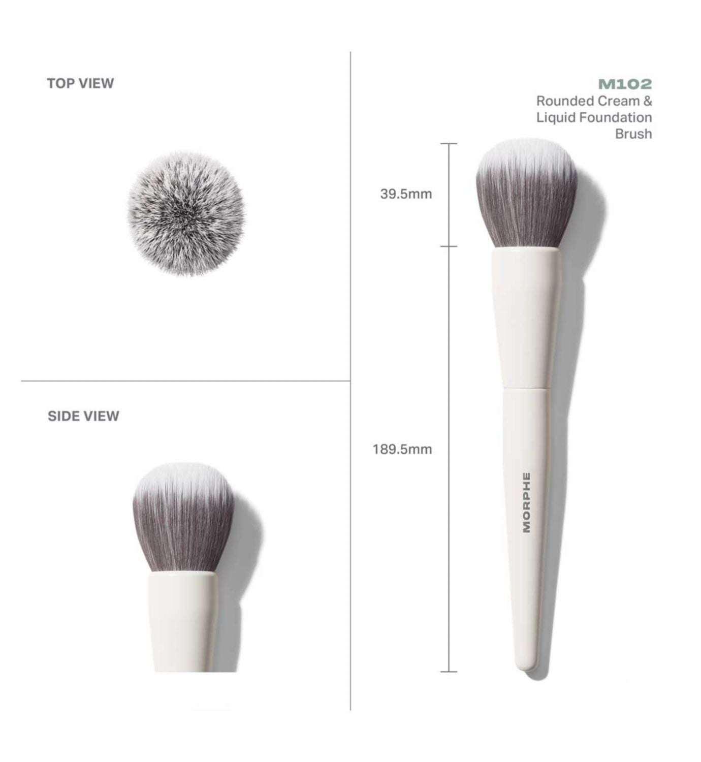 Morphe M102 rounded cream and liquid foundation brush, UK version