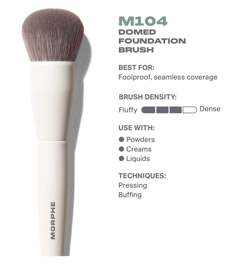 Morphe M104 domed foundation brush, imported from the UK