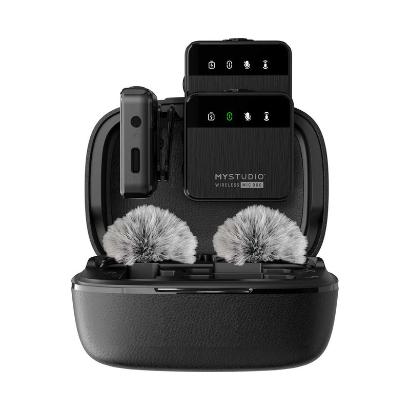 Easypix MyStudio wireless microphone duo with charging case, imported from the UK