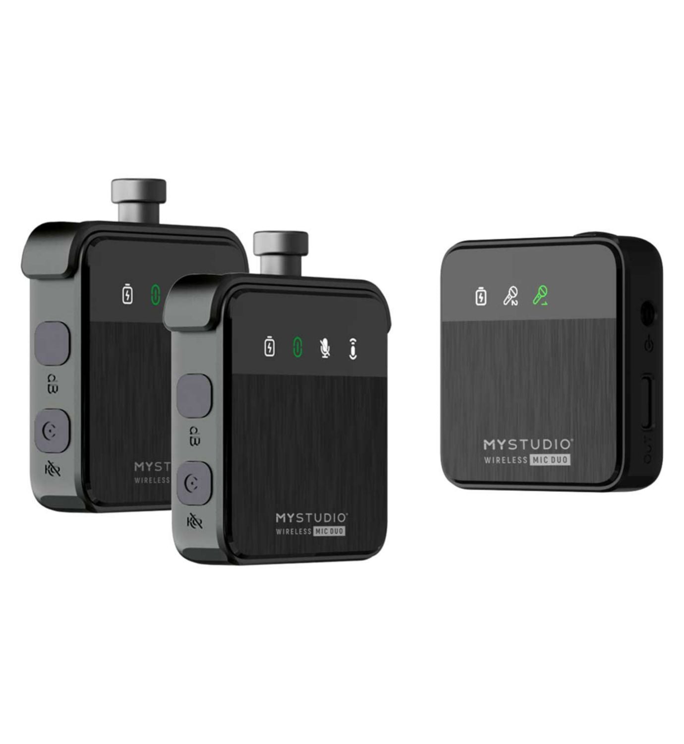 Easypix MyStudio wireless microphone duo with charging case, imported from the UK