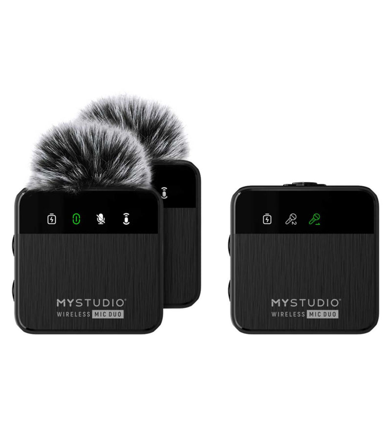 Easypix MyStudio wireless microphone duo with charging case, imported from the UK