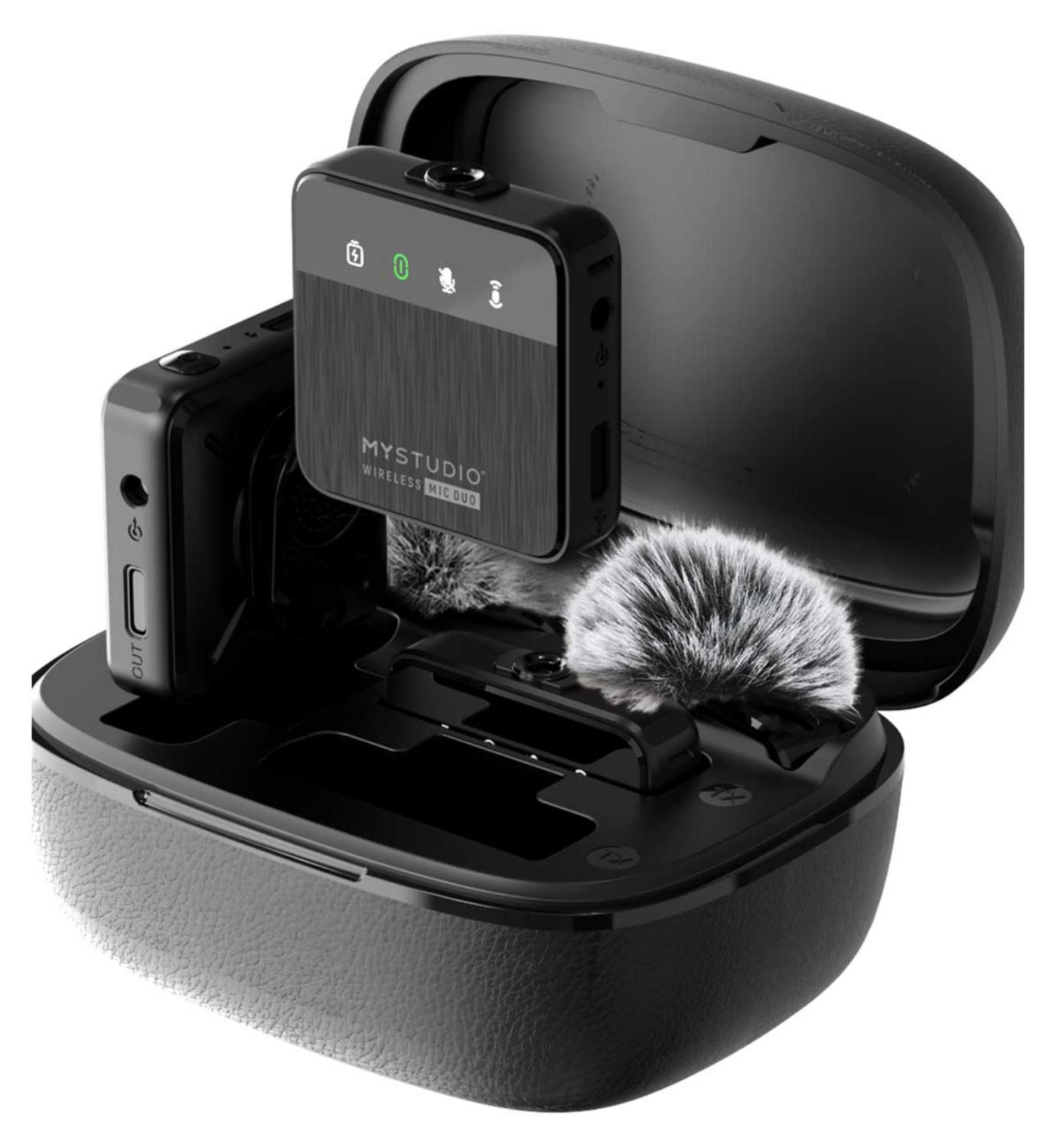 Easypix MyStudio wireless microphone duo with charging case, imported from the UK