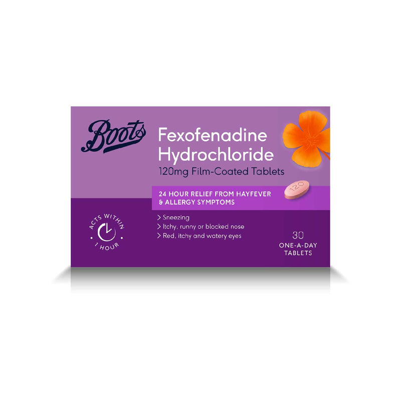 Boots Fexofenadine 120mg tablets 30 pack - British product