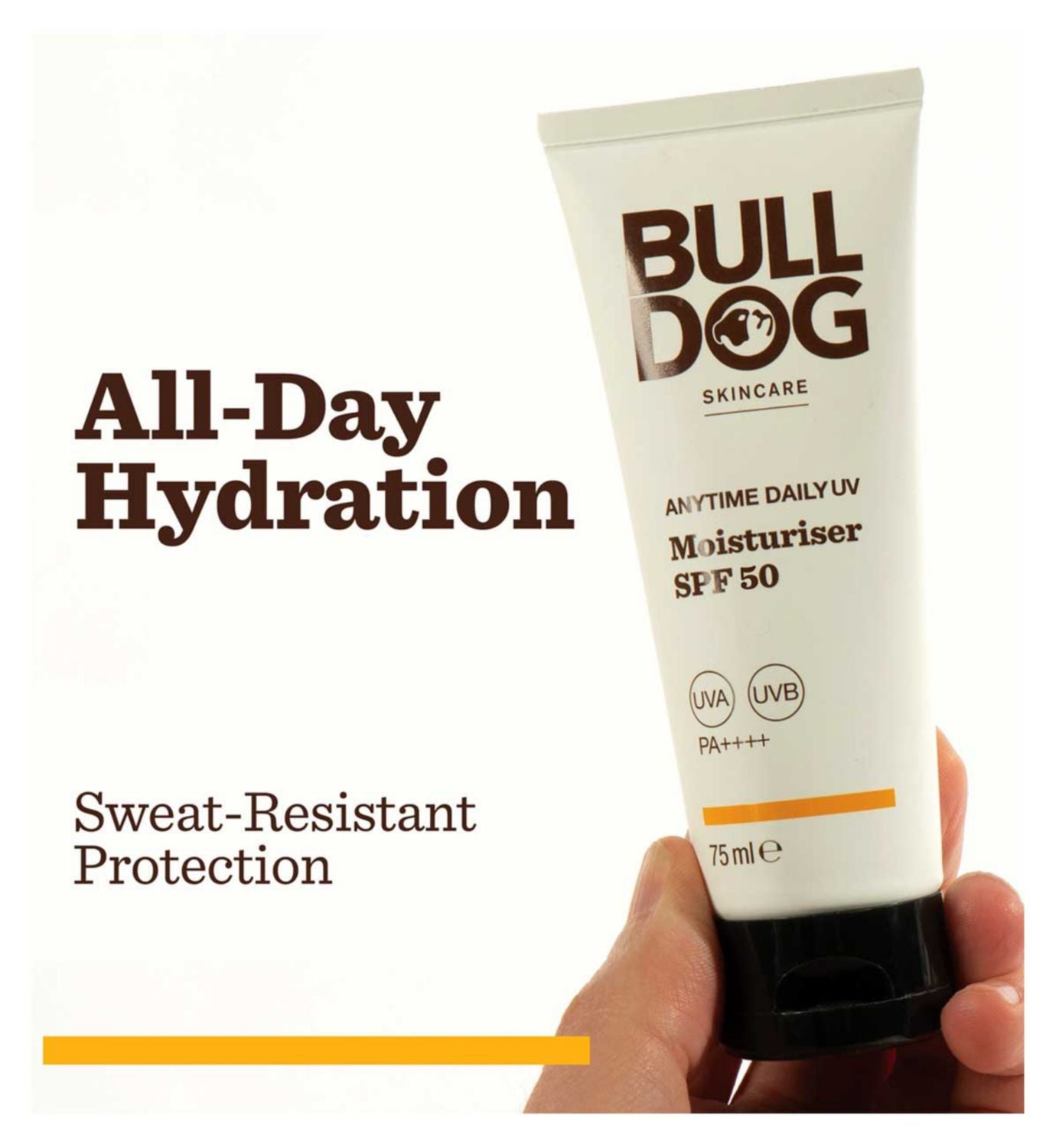 Bulldog Face Moisturiser SPF 50 75ml - British product