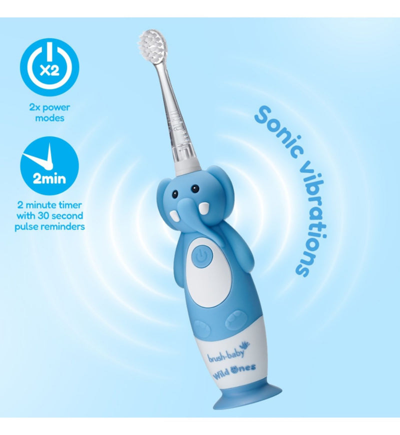 Brush-Baby WildOnes Elephant rechargeable toothbrush - British product