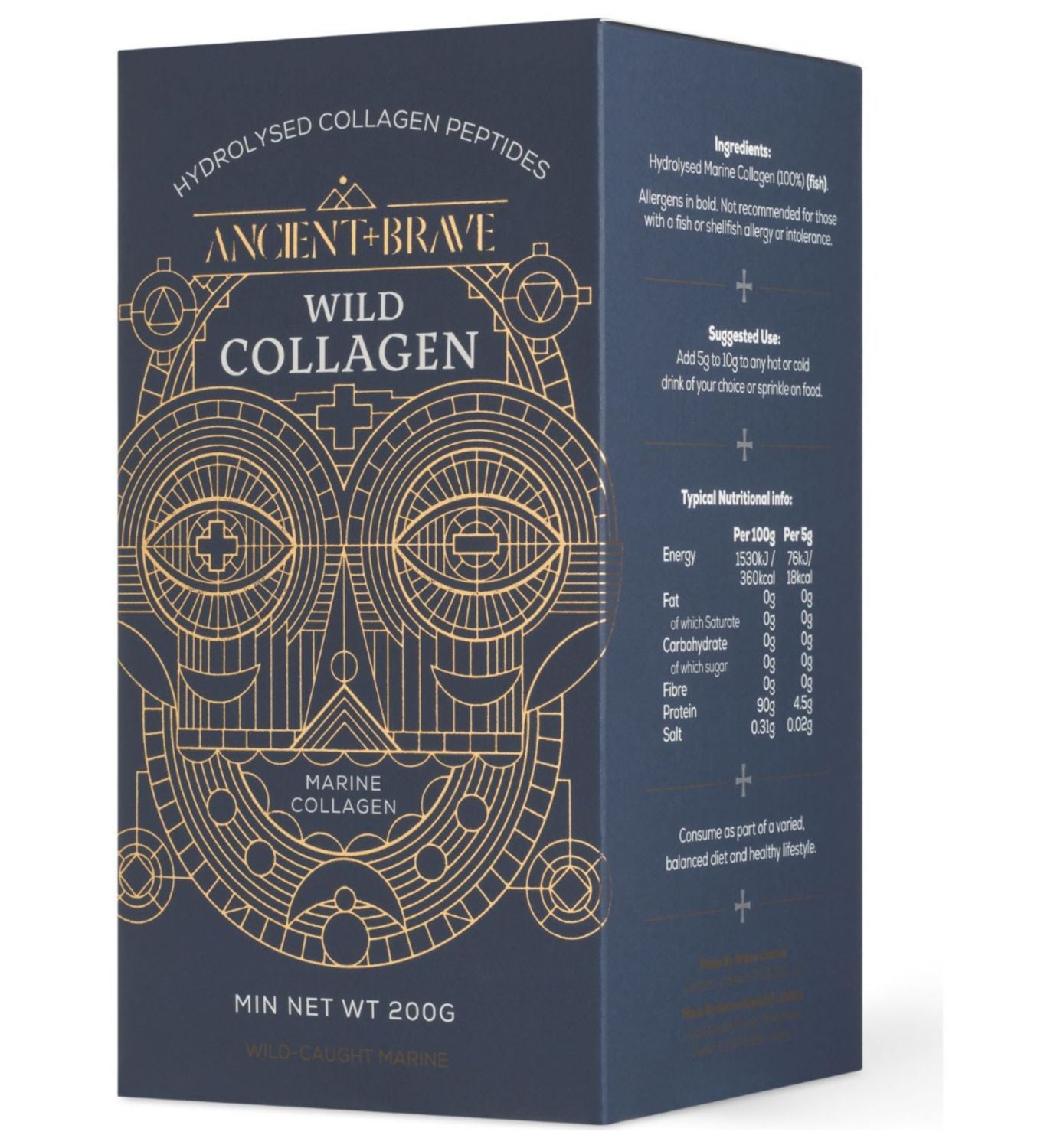 Ancient + Brave wild collagen powder 200g, imported from the UK