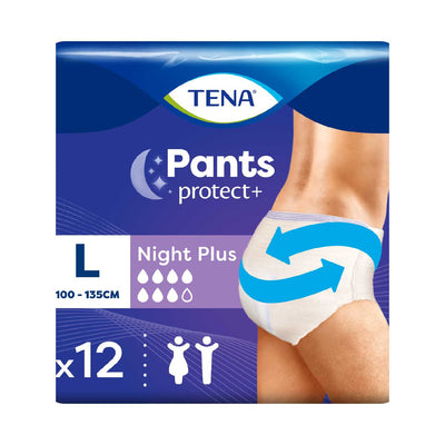 Boots TENA Pants Plus Night Large Incontinence Pants 12 Pack- Buy online at McGrocer