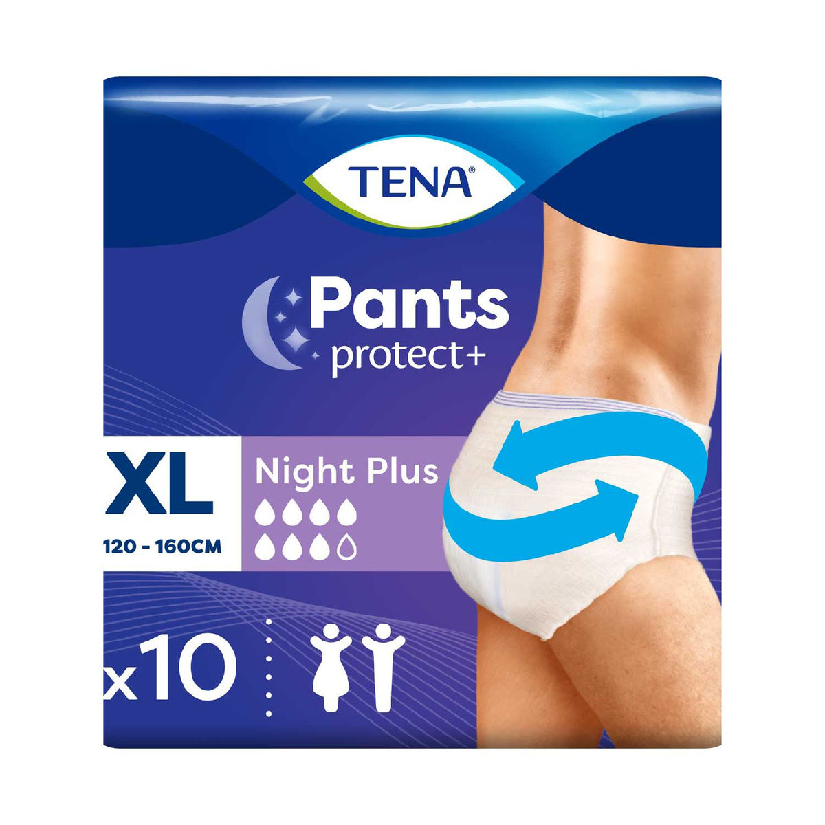 TENA incontinence pants Plus Night Extra Large 10 Pack, UK version