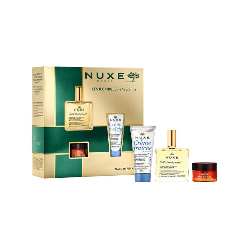 NUXE Iconics Set skincare gift set with oils and balm, UK version