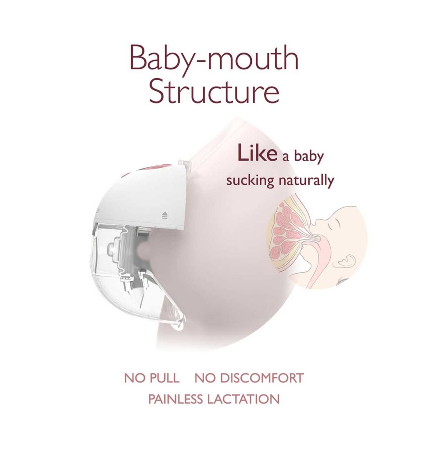 Momcozy M5 electric breast pump maroon (British brand)