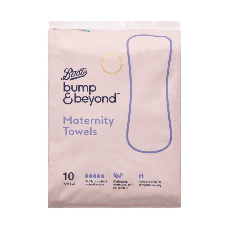 Boots Bump & Beyond maternity towels (British brand)