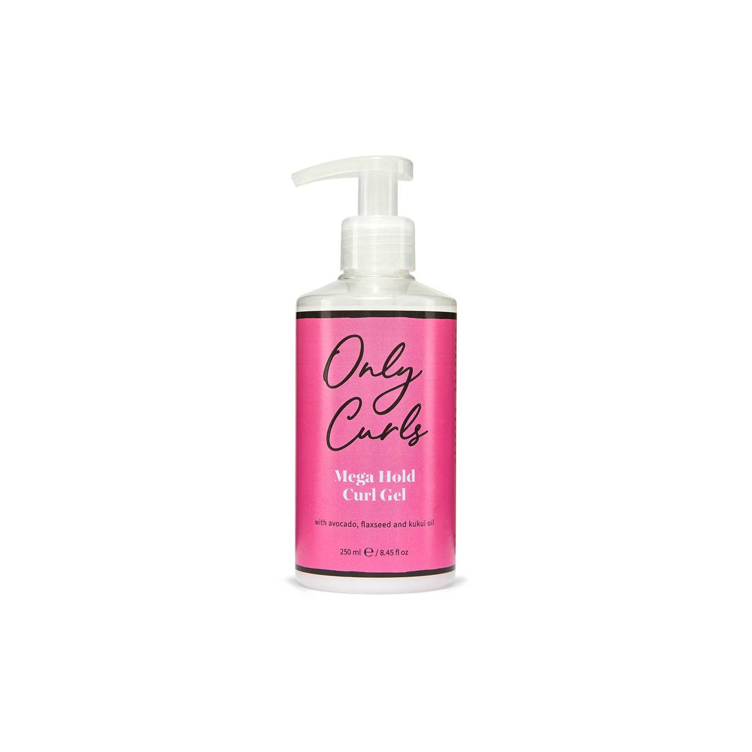 Only Curls Mega Hold Gel 250ml, imported from the UK