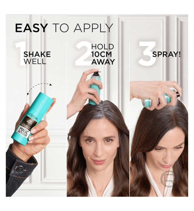 Boots L'Oreal Paris Magic Retouch Mørk Brun Rot-touch-up Spray x2 Pakke - Kjøp online på McGrocer