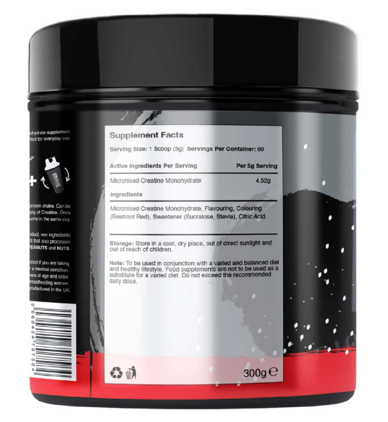 Warrior creatine powder Savage Strawberry 300g (British brand)