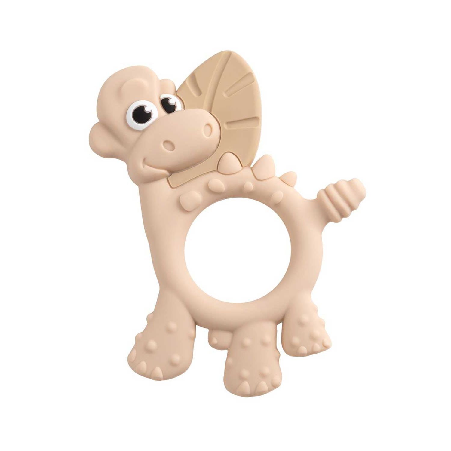 Bibado Dotty the Dinosaur sensory teether fawn - British product