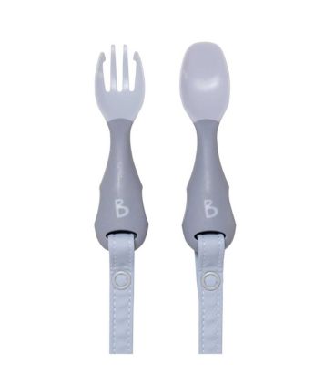 Bibado Handi Cutlery - Attachable Baby Cutlery - Mist Two Pack